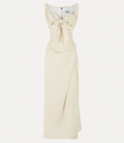 Vivienne Westwood Iwona Corset Dress Viscose Limestone 44 Women In Neutral