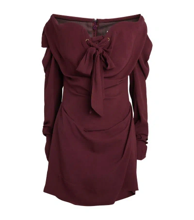 Vivienne Westwood Iwona Mini Dress In Burgundy
