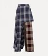 Vivienne Westwood J. M Skirt Viscose / Virgin Wool Navy / White 46 Women In Navy / White