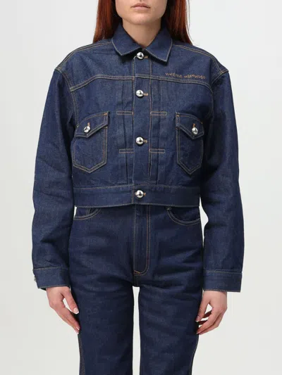 VIVIENNE WESTWOOD JACKET VIVIENNE WESTWOOD WOMAN COLOR BLUE,G86923009