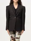 Vivienne Westwood Check Pattern Blazer Peak Lapels In Braun
