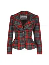 Vivienne Westwood Plaid Tailored Jacket With Notch Lapel And Button-detail Cuffs In Multi
