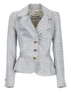 Vivienne Westwood Drunken Jacket Prince Of Wales 48 Women In Gray