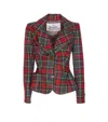 Vivienne Westwood Plaid Tailored Jacket With Notch Lapel And Button-detail Cuffs In Multi