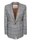 Vivienne Westwood Checked Single-breasted Blazer In Gray