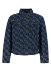 Vivienne Westwood Giubbino Stormrider In Denim Stampato  Uomo In Blue