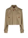 Vivienne Westwood Casual Jacket With Embroidered Detail And Epaulettes In Beige