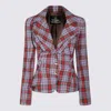 Vivienne Westwood Mens Multi Drunken Check Linen Jacket In Multi