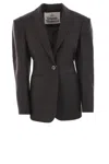 Vivienne Westwood Check Pattern Blazer Peak Lapels In Brown