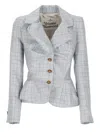 Vivienne Westwood Drunken Jacket Prince Of Wales 48 Women In Grey