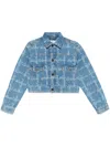Vivienne Westwood Cropped Indigo Blue Jacket With Flap Pockets In Blue
