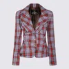 Vivienne Westwood Mens Multi Drunken Check Linen Jacket In Multi