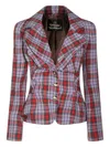 Vivienne Westwood Mens Multi Drunken Check Linen Jacket In Multi