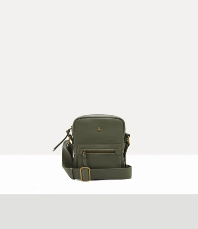 Vivienne Westwood Jackson Crossbody Bag Washed Leather Green