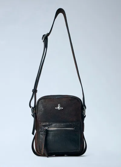 Vivienne Westwood Jackson Crossbody Satchel S In Brown