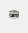 Vivienne Westwood Jacob Ring Platinum-white-cz-black-resin Platinum-white-cz-black-resin Unisex
