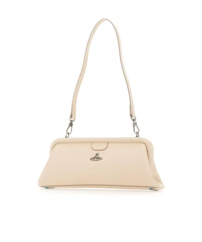 Vivienne Westwood Jane Frame Orb Shoulder Bag In Neutral