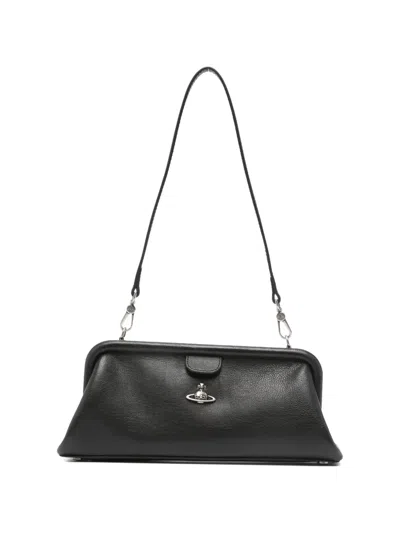Vivienne Westwood Jane Orb-plaque Grained-leather Shoulder Bag In Animal Print