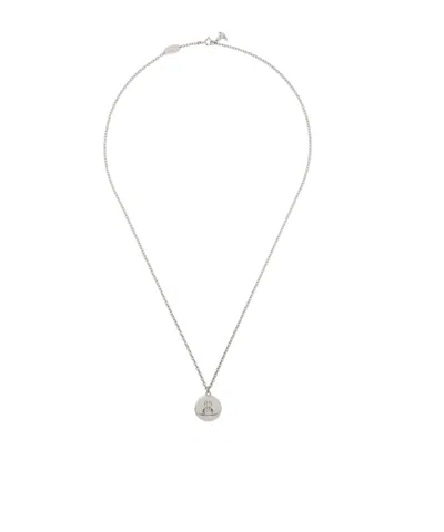 Vivienne Westwood Janus Logo Details Necklace In White