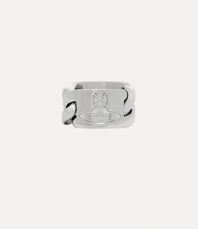 Vivienne Westwood Janus Ring Silver Unisex In Metallic