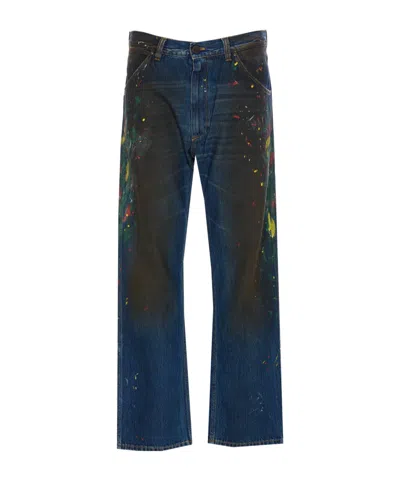 VIVIENNE WESTWOOD VIVIENNE WESTWOOD PAINT SPLATTER STRAIGHT-LEG JEANS