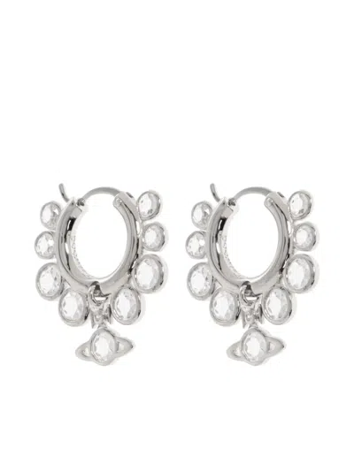 Vivienne Westwood Jenia Hoop Earrings In Silver