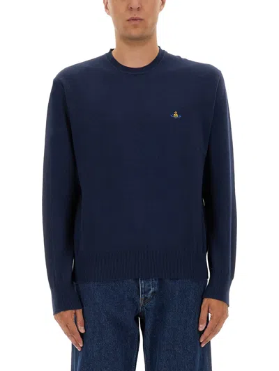Vivienne Westwood Jersey With Logo In Blue