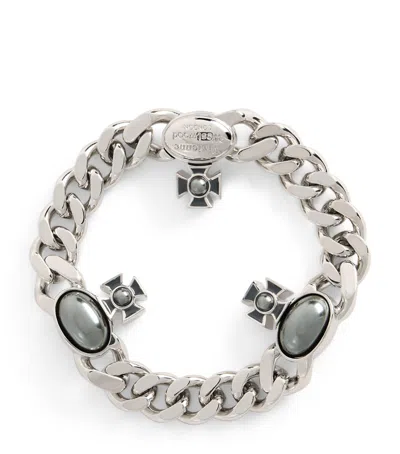 Vivienne Westwood Jewel-orb Gaby Bracelet In Silver