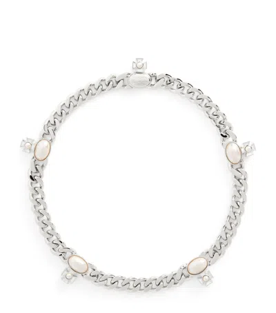 Vivienne Westwood Jewel-orb Gaby Necklace In Silver
