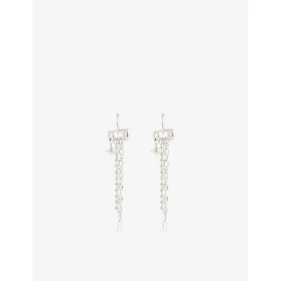 Vivienne Westwood Jewellery Mens Aw25-platinum Ginetta Pin Brass Earrings