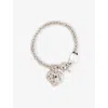 Vivienne Westwood Jewellery Mens Aw25-platinum / White Cz Lee Brass And Cubic Zirconia Bracelet In Multi