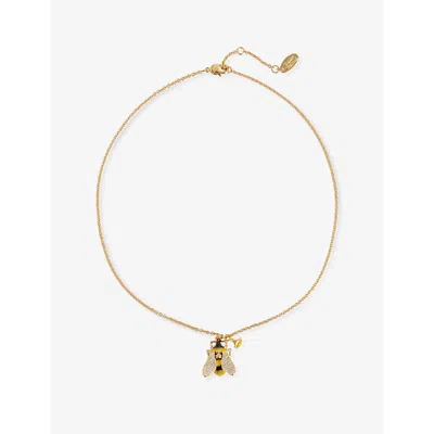 Vivienne Westwood Jewellery Mens  Bumble Bee Yellow Gold-plated Brass Pendant Necklace In Gold/black/yellow