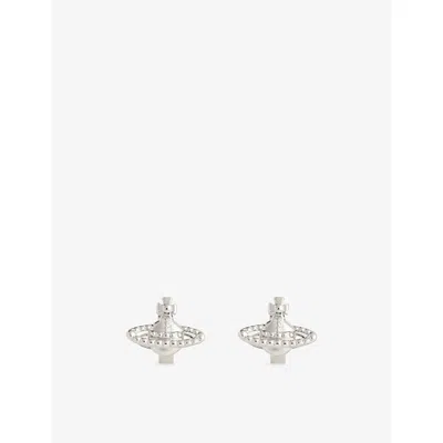 Vivienne Westwood Jewellery Mens  Farah Platinum-plated Brass Earrings In Silver