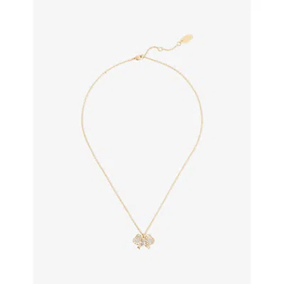Vivienne Westwood Jewellery Mens Gold / Plati / Cryst Rigoberta Gold And Platinum-plated Brass And Crystal Pendant Necklace