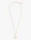 Vivienne Westwood Jewellery Carmela Brass And Cubic Zirconia Necklace In Gold / White Cz