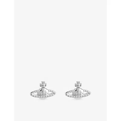 Vivienne Westwood Jewellery Mens Lorelei Platinum-plated Brass Stud Earrings In Silver