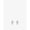 Vivienne Westwood Jewellery Mens Plati / White / Creamr Lucille Platinum-plated Brass, Cubic Zirconia And Pearl Stud Earrings