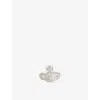 Vivienne Westwood Jewellery Mens Platinum / White Cz Little Orb Platinum-plated Sterling-silver Ring In White