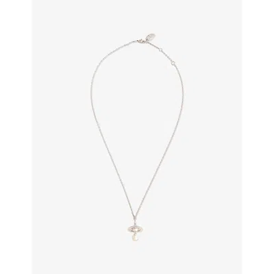 Vivienne Westwood Jewellery Mens  Aleksa Silver-toned Brass Pendant Necklace In Platinum/creamrose Pearl