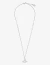 Vivienne Westwood Jewellery Carmela Platinum-plated Brass And Cubic Zirconia Necklace In Plat/white Cz