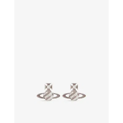 Vivienne Westwood Jewellery Mens  Assita Brass Earrings In Platinum/vintage Rose