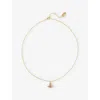 Vivienne Westwood Jewellery Mens  Ismene Gold-plated Brass And Cubic Zirconia Pendant Necklace In Gold / Peach, White