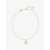 Vivienne Westwood Jewellery Mens  Tiziana Gold-plated 925 Sterling-silver And Cubic Zirconia Pendant In Gold / White Cz