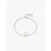 Vivienne Westwood Jewellery Womens Platinum Feodora Brass And Cubic Zirconia Bracelet In Platinum