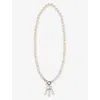 VIVIENNE WESTWOOD JEWELLERY VIVIENNE WESTWOOD JEWELLERY WOMEN'S PLATINUM /ROSE PEARL SHERYL FAUX-PEARL AND BRASS NECKLACE