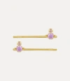 Vivienne Westwood Joaquina Bobby Pins Gold-lavender-cz Gold-lavender-cz Unisex