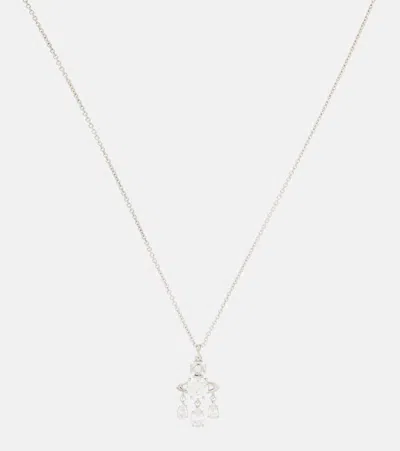 Vivienne Westwood Joaquina Orb Embellished Pendant Necklace In Silver