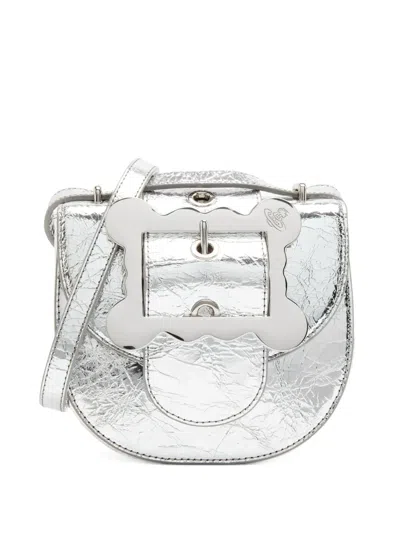 Vivienne Westwood Jodie Buckle-embellished Satchel In Gray