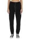 Vivienne Westwood Women Jogging Pants With Spray Print Orb In Black