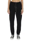 Vivienne Westwood Women Jogging Pants With Spray Print Orb In Black